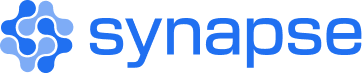 A blue logo featuring interconnected nodes forming a neural network with the word "synapse" below.